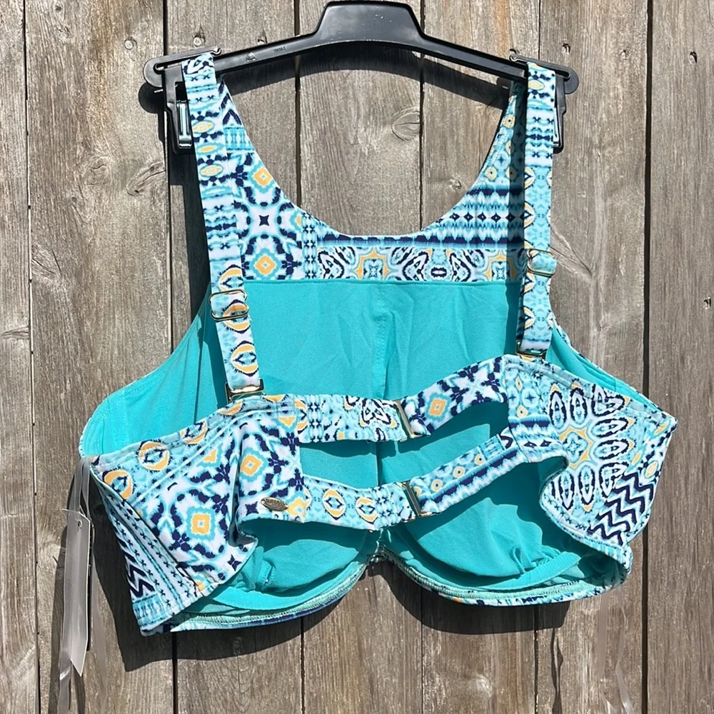 CURVE by Sunsets Majorca Hollywood Hi-Neck Bikini Top,Size 18DD/E,NWT - Picture 10 of 14